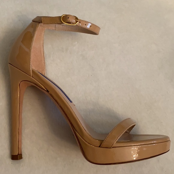 Stuart Weitzman | Patent Leather Ankle Strap Platform Heel Sandal ZW62912 (4.5) - Picture 6 of 16